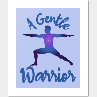 A Gentle Warrior Yoga Pose Posters and Art